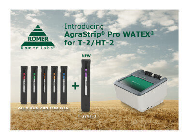 AgraStrip <一口>®< /一口> Pro WATEX <一口>®< /一口>测试系统:真菌毒素的快速现场检测。现在有2 /青灵!